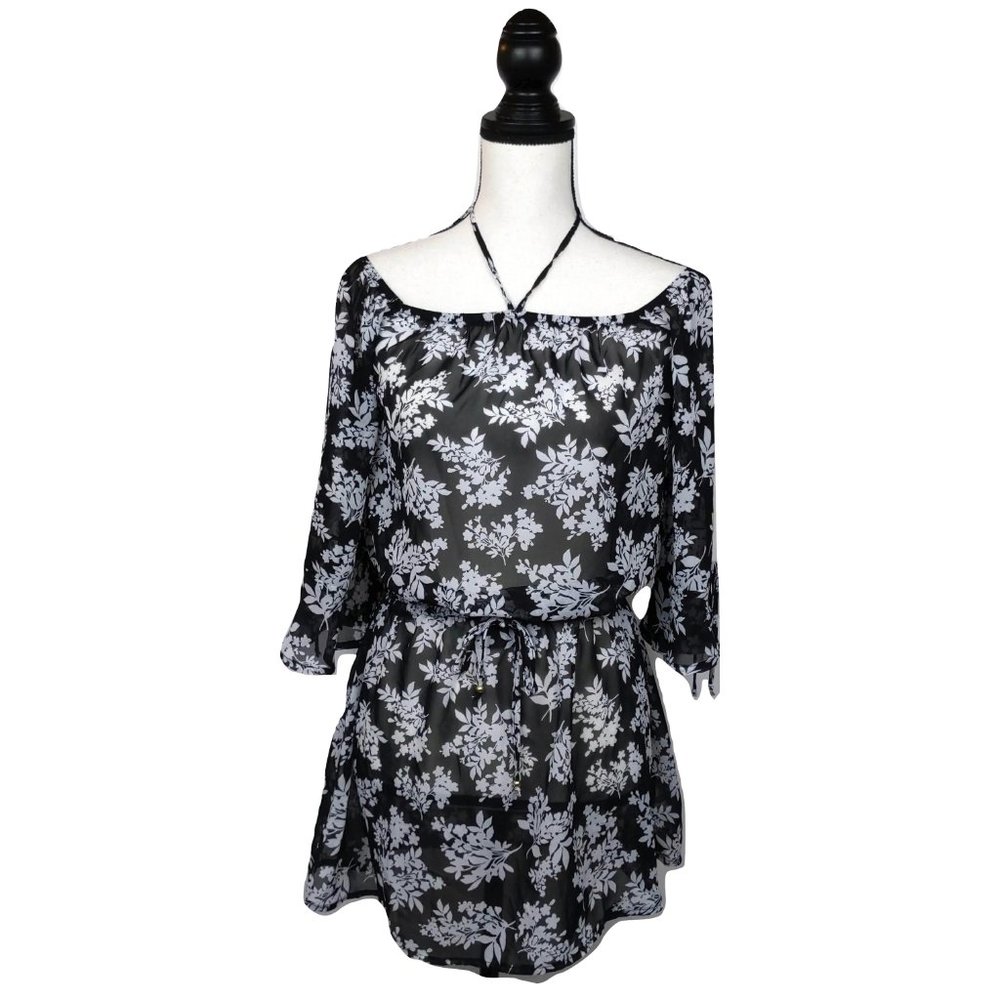 bar III Floral Off Shoulder Swim Cover Up